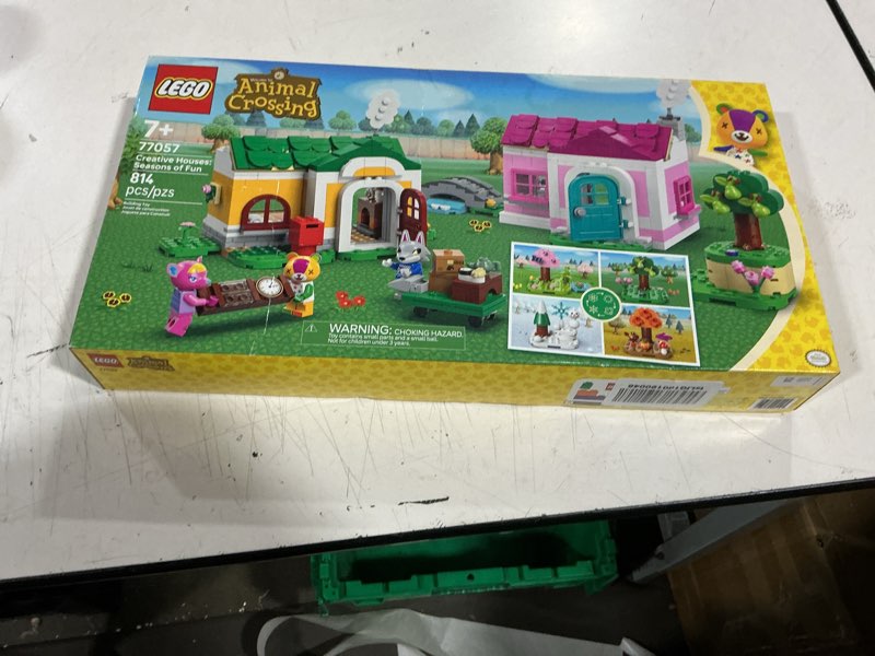 Condition photo showing New/Like New for lego animal crossing creative houses: seasons of fun building toy - pretend play set for girls & boys, ages 7+ - create 2 houses w/1 set of building blocks for kids - gift idea for birthdays -77057