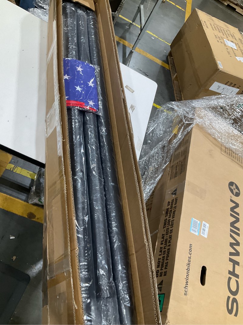 Condition photo showing Good Condition for 25 ft flag pole for outside house, 11 gauge, heavy duty flag poles in ground, wind resistance, black, extra thick aluminum flagpole kit with flag for residential, commercial, patriotic displays