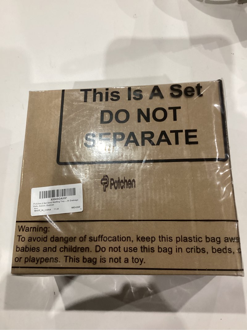 Potchen 18 Cells Seed Starting Tray, Portable Labeled Handle for Transplanting, Each Set with 9 Deep 2.36" Cells, Operated Independently, Reusable Seed Tray with Drainage Hole, Indoor, Outdoor