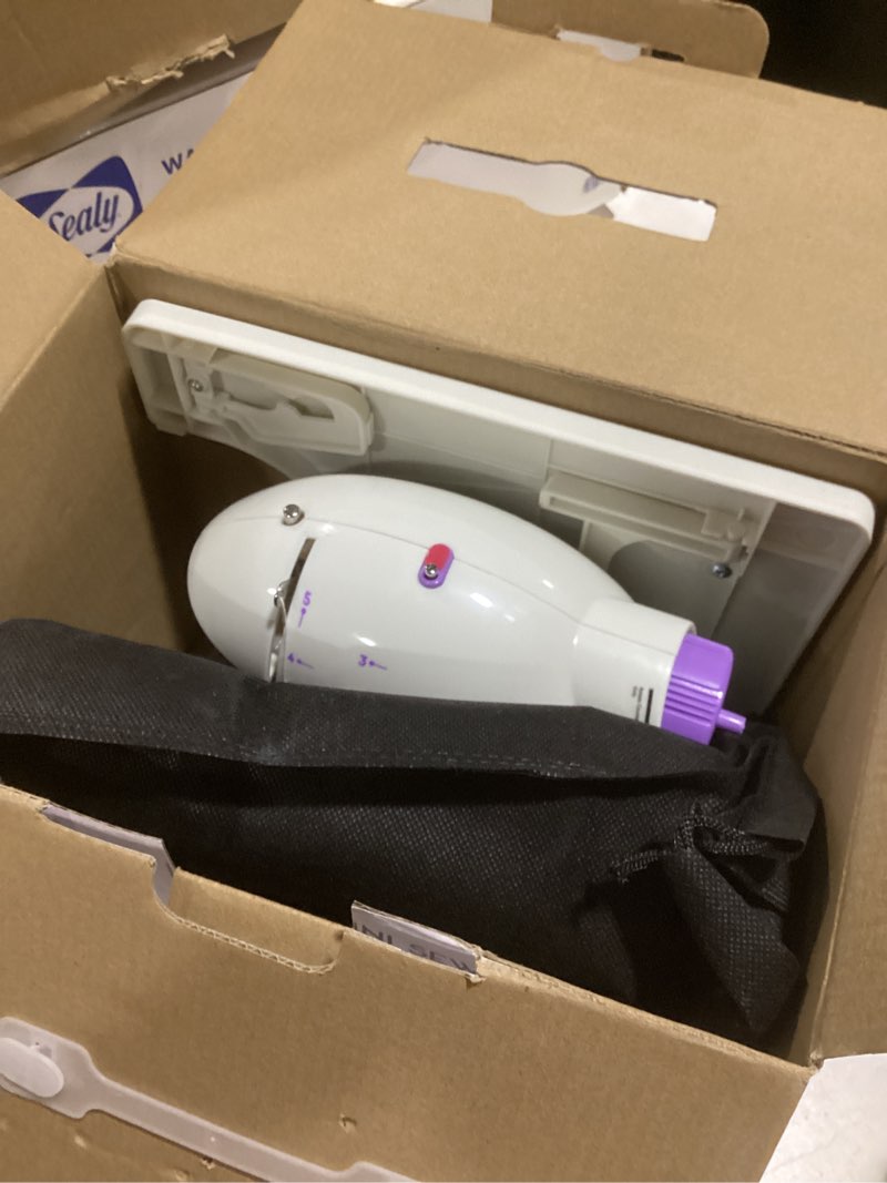 Condition photo showing item condition for Magicfly Mini Sewing Machine with Extension Table, Dual Speed Portable Sewing Machine for Beginners with Light, Sewing Kit for Household Use, White