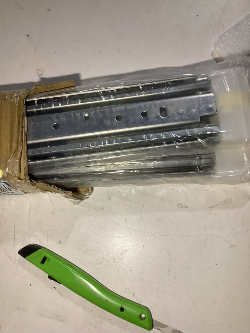 Condition photo showing Good Condition for with Lock Heavy Duty Drawer Slides 12 14 16 18 20 22 24 26 28 30 32 34 36 40 44 48 52 56 60 Inch 460 Lbs Side Mount Full Extension Ball Bearing Rails Rail Tool Box Runner-W:76mm, 22 Inch 22 Inch Load:500 lb (With lock) -W:76mm