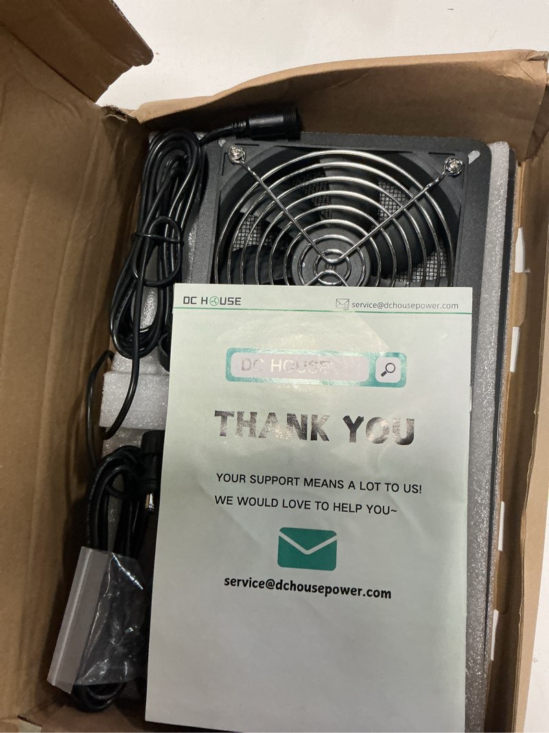 Condition photo showing New/Like New for dc house 20w solar powered exhaust fan for chicken coops greenhouses sheds pet houses and windows waterproof and easy plug and play installation max applicable space 880ft3 (25 m3)