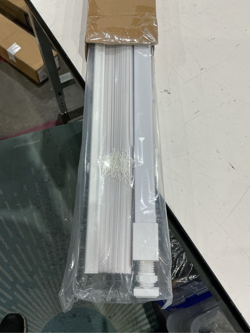 Condition photo showing Good Condition for lazblinds no tools no drill 1" vinyl mini blinds, cordless blinds for windows, light filtering horizontal window blinds & shades, 32" w x 72" h, white cordless-white 32" w x 72" h