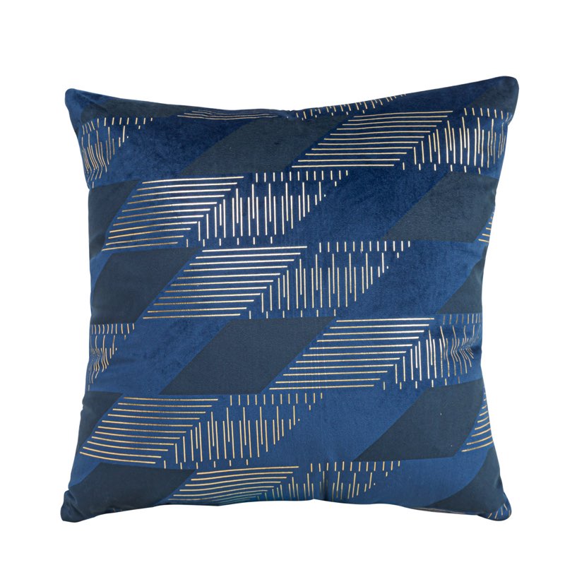 Gold Velvet Square Pillow Cover blue 1 pcs 17x17