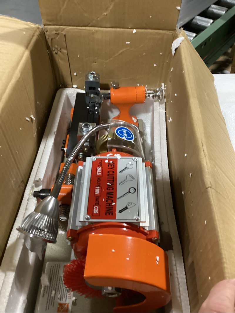 Condition photo showing As Is for anrain cutter machine for cutting metal objects, 110v 120w automatic cutting machine, for hardware stores (2in1 manual+automatic) new