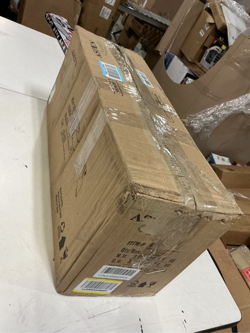 Condition photo showing As Is for Aspen Creative 62236-2, Three-Light Metal Bathroom Vanity Wall Light Fixture, 25" Wide, Transitional Design in Antique Brass