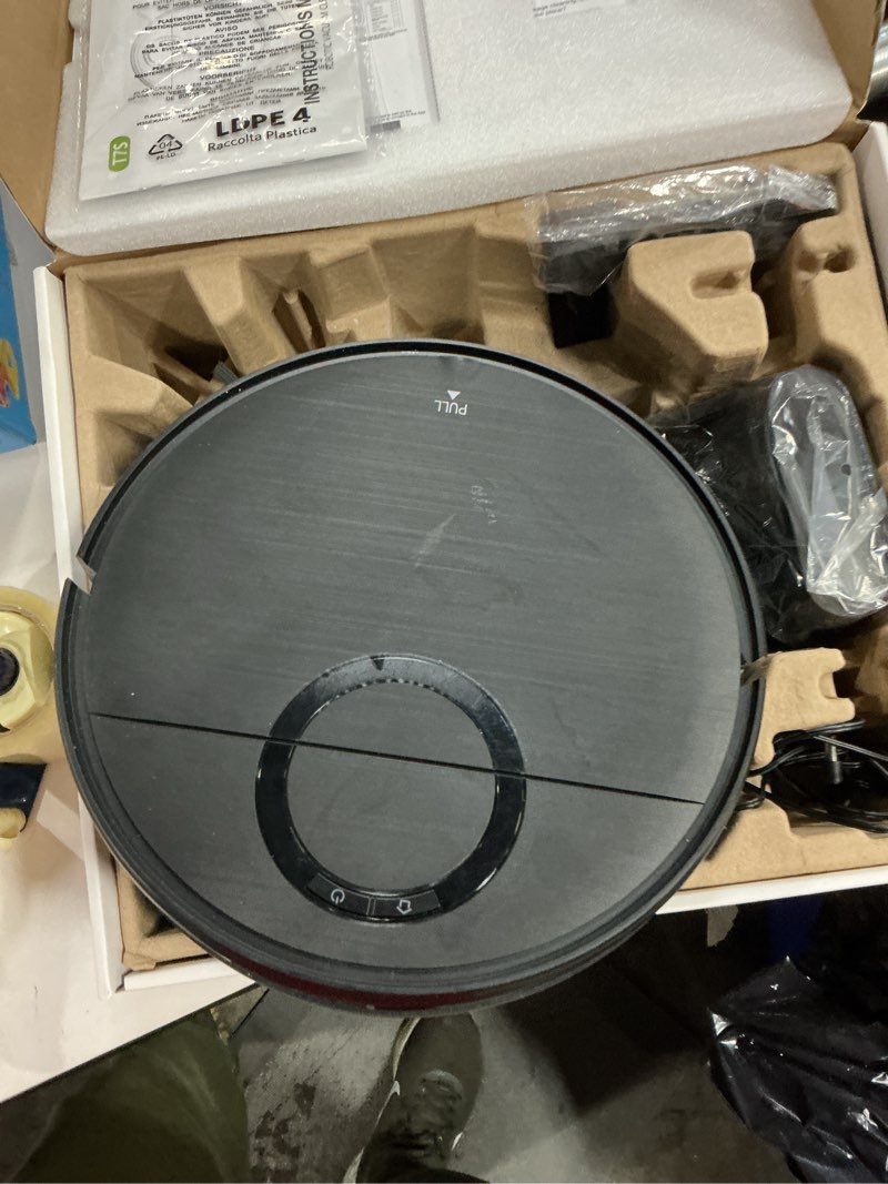 Condition photo showing Good Condition for Robot Vacuum and Mop Combo, 2 in 1 Home Robot Vacuum Cleaners for with Schedule, Wi-Fi/App/Remote, Strong Suction, Self-Charging, Slim, Ideal for Hard Floor, Pet Hair, Low-Pile Carpet