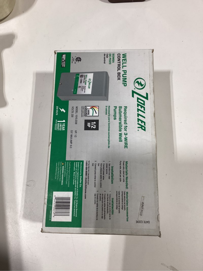 Condition photo showing Good Condition for zoeller steel control box