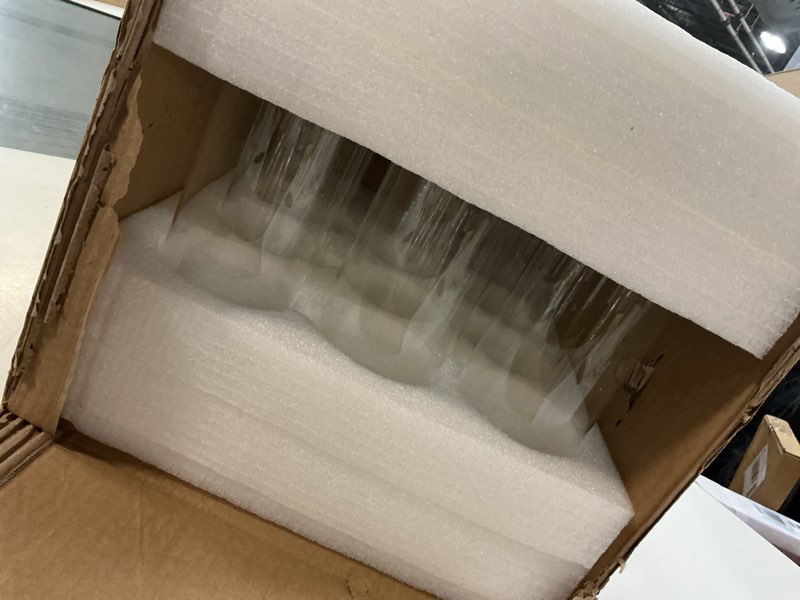 Condition photo showing Good Condition for 12 pack glass cylinder vases 12 inch tall clear flower vase for centerpieces, hurricane floating candle holder wedding decorations, floral vase bulk for table shelf party home deco (12 x 3.35 inch) 12 pack 3.35" w x 12" h