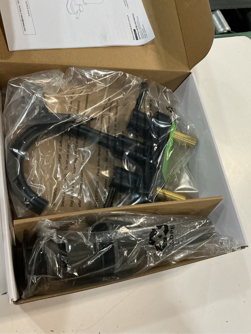 Condition photo showing Good Condition for 100+ bought last week project source idlewood matte black 4-in centerset 2-handle watersense high-arc residential handle