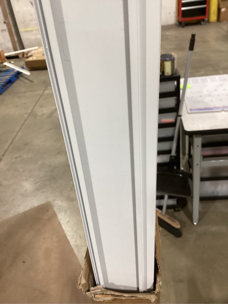 Condition photo showing Good Condition for AOSKY Blackout Roller Shades Cordless Blinds for Windows, Free-Stop Shades with Valance, Thermal Insulated Fabric, UV Protection, Natural Woven Blinds for Home and Office (46" W x 72" H, White) White 46"W x 72"H