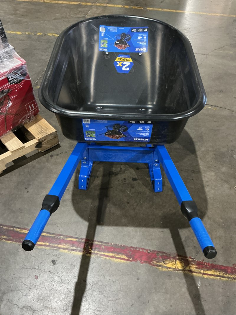 Condition photo showing Good Condition for kobalt 7-cu ft 2 wheel high-density poly push wheelbarrow