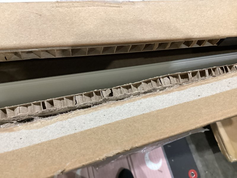 Condition photo showing Good Condition for magnetic dry erase board - frameless glass white board 48 x 36 inches, wall mounted for office, home & school white 48"w x 36"h