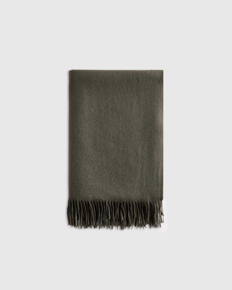 Mongolian Cashmere Throw, 50x70, Moss