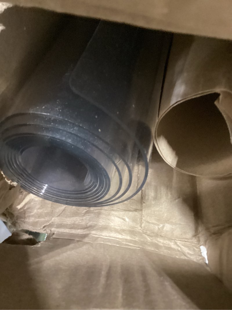 Condition photo showing As Is for Kasepie PVC Clear Table Cover Protector 40X72Inch 72" x 40" (Rectangular) Clear 2mm Thickness