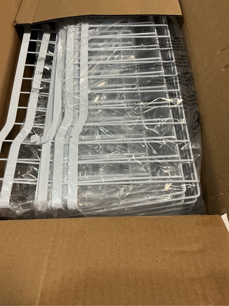 Condition photo showing New/Like New for Over The Door Organizer?8-Tier Over The Door Pantry Organizer with Adjustable Baskets?Metal Hanging Pantry Organizers and Storage for Kitchen, Back of Door Seasoning Rack (White) White 8 Tier