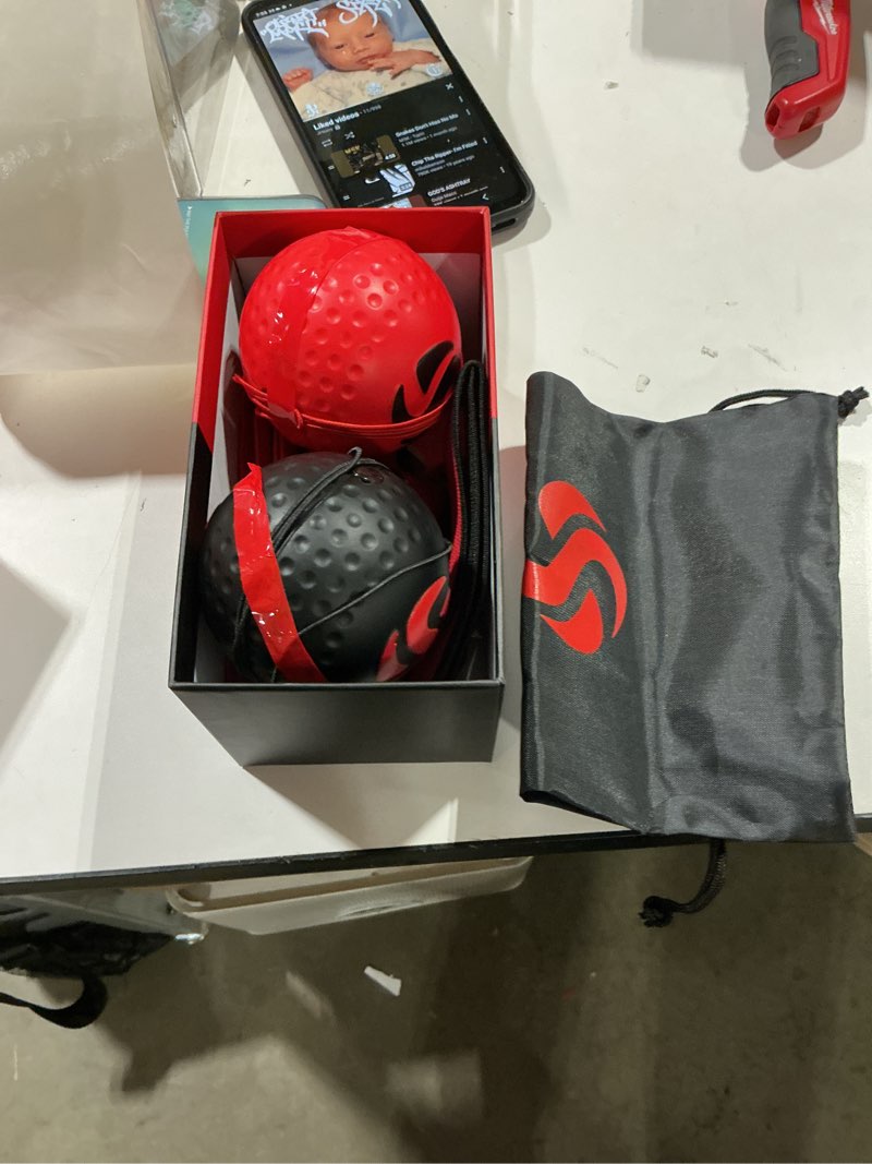 Condition photo showing Good Condition for soul shift - boxing reflex ball – dual competition set | 2 adjustable headbands + 2 training balls + app included | speed, agility & hand-eye coordination for adults & kids | mma training equipment app edition (competition pack)