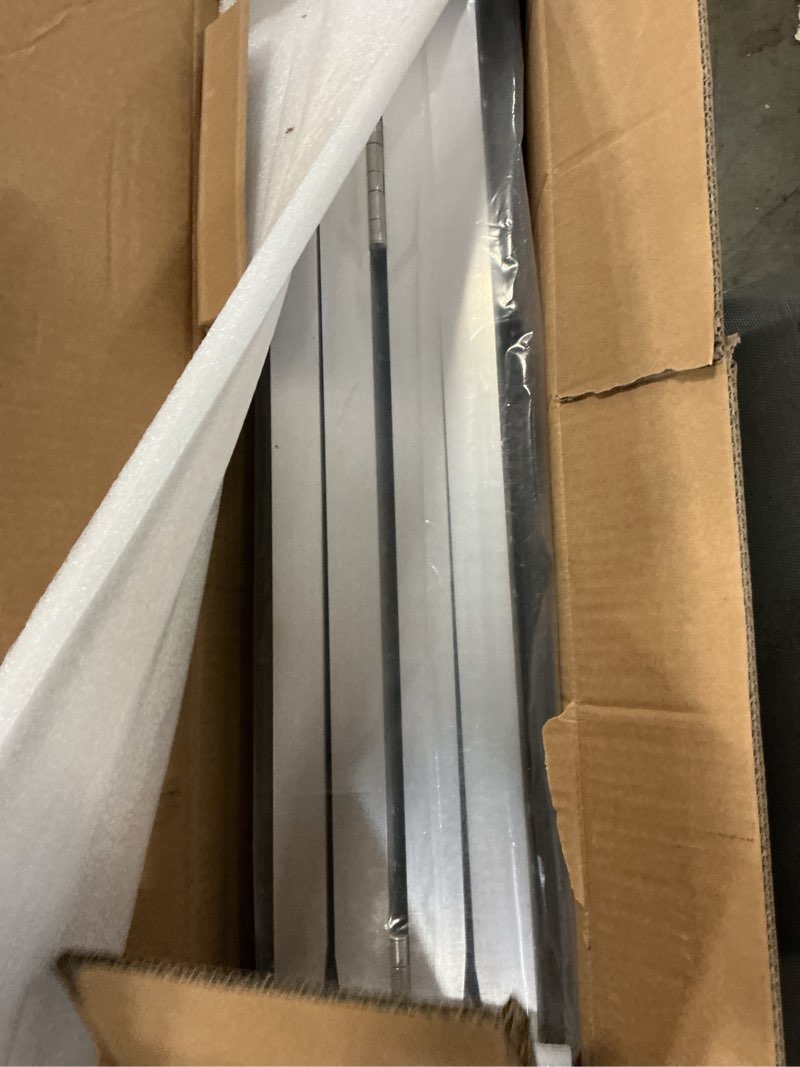Condition photo showing Good Condition for whalemotor portable wheelchair ramp 5ft, anti-slip aluminum folding portable ramp, wheelchair ramps for home, weight capacity up to 800 lbs, with transition plates above and below, loading dock plates silver 5ft using height 5-15"
