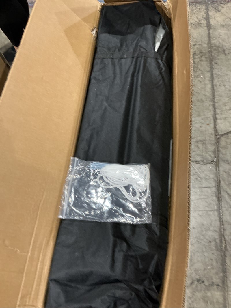 Condition photo showing As Is for cobiz ft pop-up canopy with 6 sidewalls, ft tapered tent with 3 adjustable heights, waterproof, uv resistant with carry bag