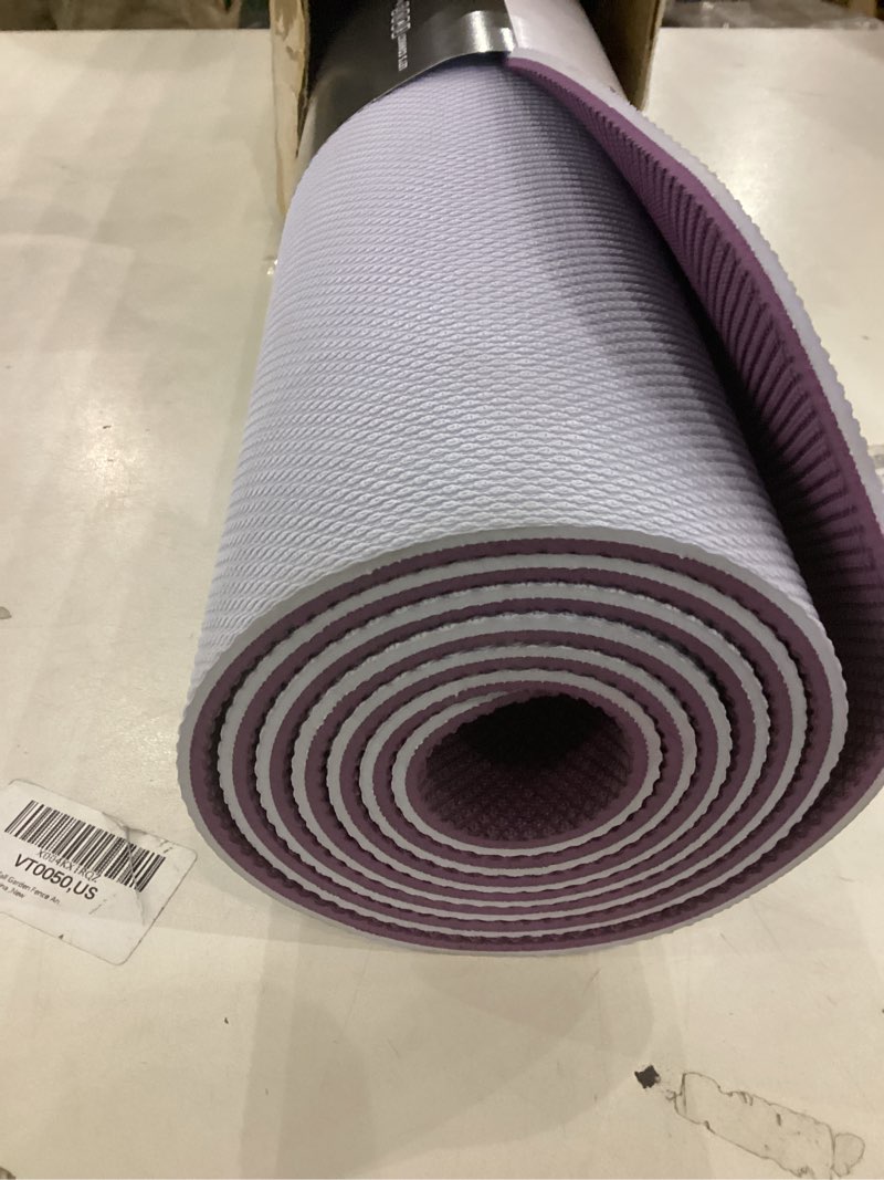 manduka begin yoga mat 68" - 5mm cushioning | comfortable, lightweight & reversible with alignment stripe | budget-friendly | 68 x 24 inches lavender purple mat