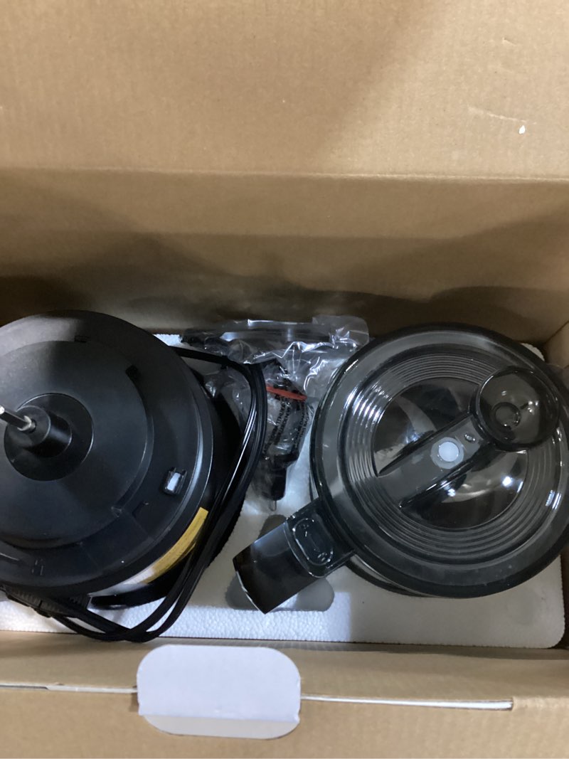 Condition photo showing As Is for food chopper, 4 cup mini and fast food processor, electric meat grinder with 2 speed, 4 stainless steel blades, and whisk, 400w power for chopping, mixing, emulsifying, puree and whisking, bpa-free