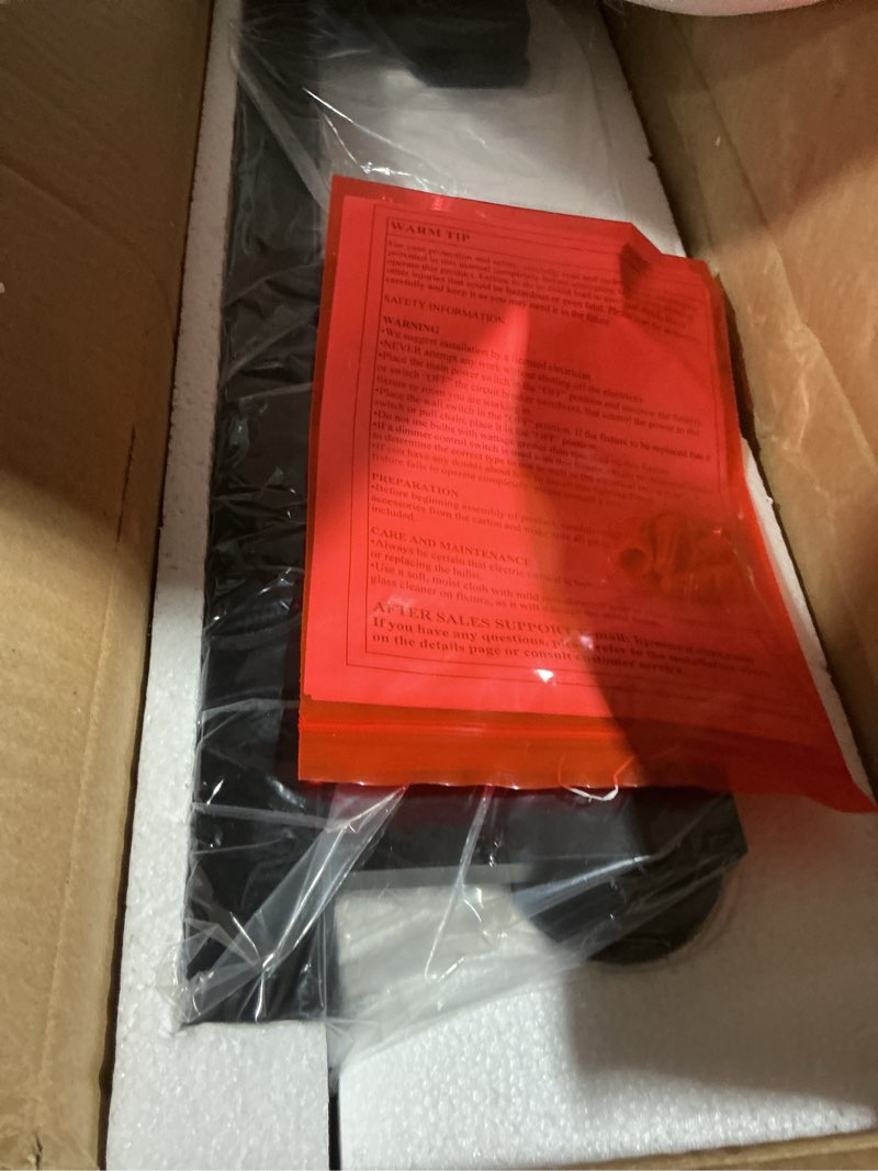 Condition photo showing Good Condition for 3-Light Bathroom Vanity Light Fixture, 19.69" Black Modern LED Vanity Light, 5 Color Temperature Adjustment, Bathroom Lighting fixtures Over Mirror, Hallway, Living Room LED - Black 3 - Light