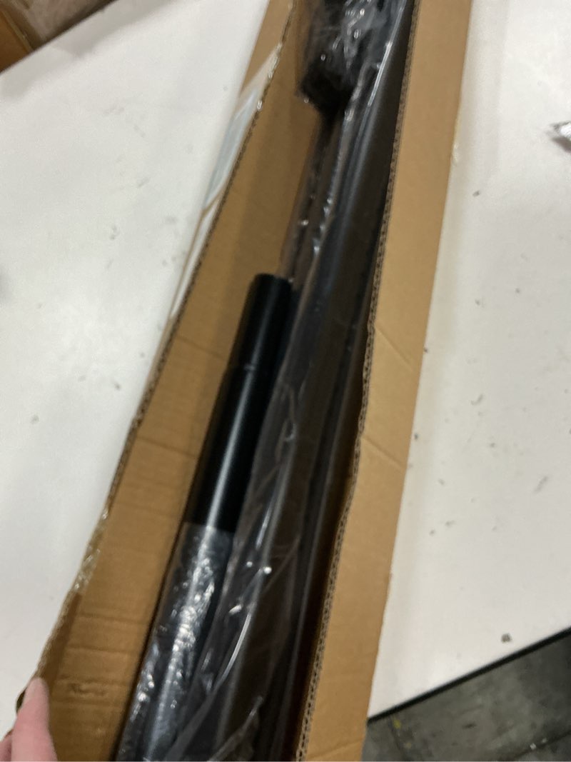 Condition photo showing New/Like New for tension curtain rod 51-165in(4.25-13.75ft), extra long outdoor curtain rod no drilling for window or bathroom patio, adjustable spring shower rod, easy to install never rust, rod diameter 1.26in-black