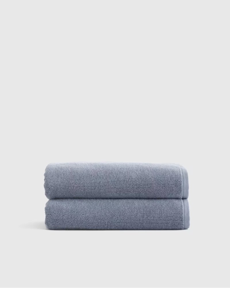 turkish ribbed quick dry bath towel (set of 2)