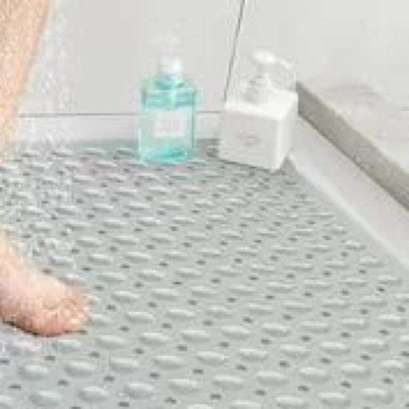 OTHWAY Extra Large Shower Mat 47"x 32", TPE Non Slip Shower Mat for Shower Stall, Inside Walk in Sho