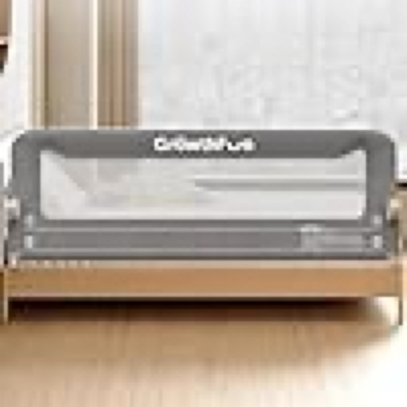 foldable bed rail for toddlers, 71in reinforced carbon steel frame&connectors, breathable cationic fabric - safety toddler bed rails for queen, king, twin, full, no-tool setup.