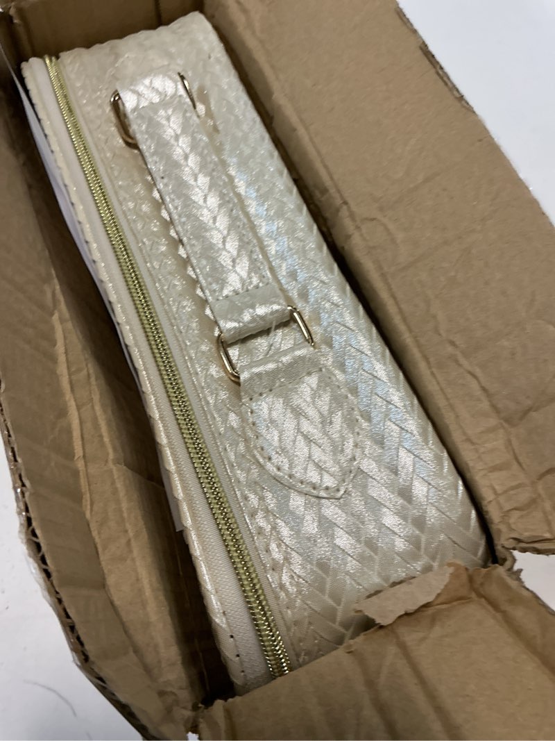Condition photo showing Good Condition for faquenc makeup bag with led lighted mirror 12.2 in travel makeup bag adjustable brightness in 3 colors cosmetic organizer artist storage bag with dividers brush holder bag vanity beige beige 12.2 inch 1-one layer