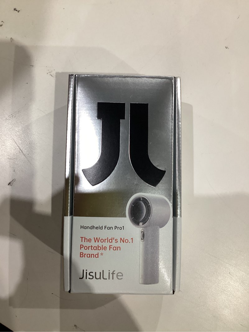Condition photo showing New/Like New for JISULIFE Portable Handheld Fan,Speed(1-100) Adjustable Turbo Mini and 3600mAh Battery Rechargeable Personal Fan,Digital Display,Gifts for Women Men Travel/Camping/Outdoor-Blue ABS Resin Exterior Blue