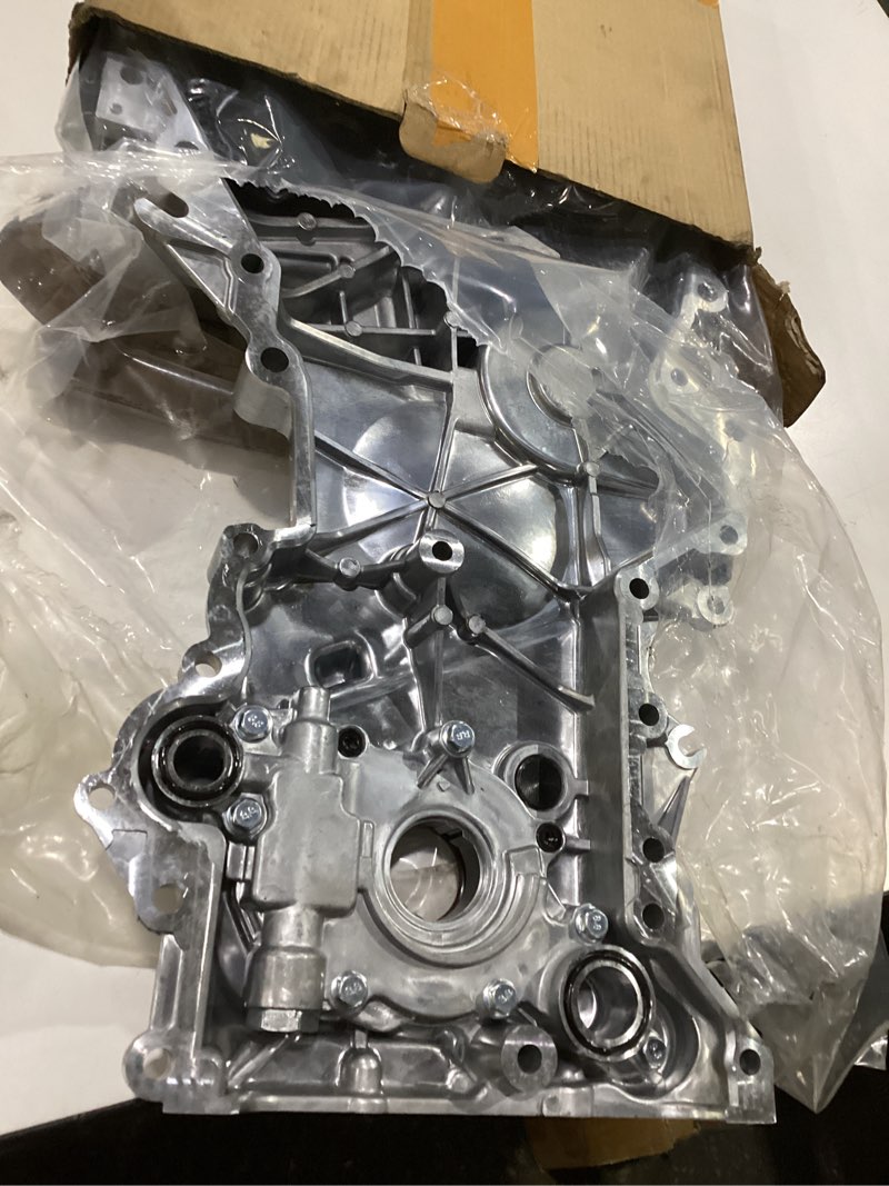 Condition photo showing As Is for newyall 2.0l engine oil pump timing chain cover for hyundai kona 2018-2021, veloster 2019-2021, elantra 2017-2020, kia forte 2017-2020