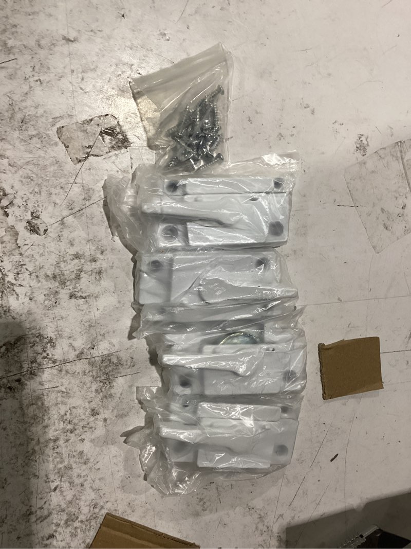 Condition photo showing New/Like New for 4 pack windows sash lock-sliding window sash locks for single-hung and double-hung windows-white cam sash locks for vertical and horizontal sliding windows white-4set