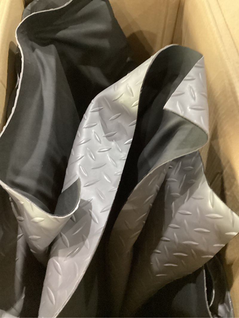 Condition photo showing Good Condition for nisorpa anti fatigue mats industrial 3' x 6' ergonomic standing mat 15/16" extra thick shop floor mat kitchen mats heavy duty commercial diamond plate support for leg & back pain, grey 3' x 6' grey