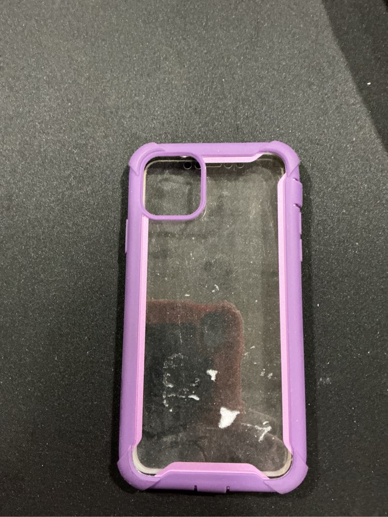 Condition photo showing As Is for JETech Case for iPhone 14 Plus 6.7-Inch, Non-Yellowing Shockproof Phone Bumper Cover, Anti-Scratch Clear Back (Deep Purple)