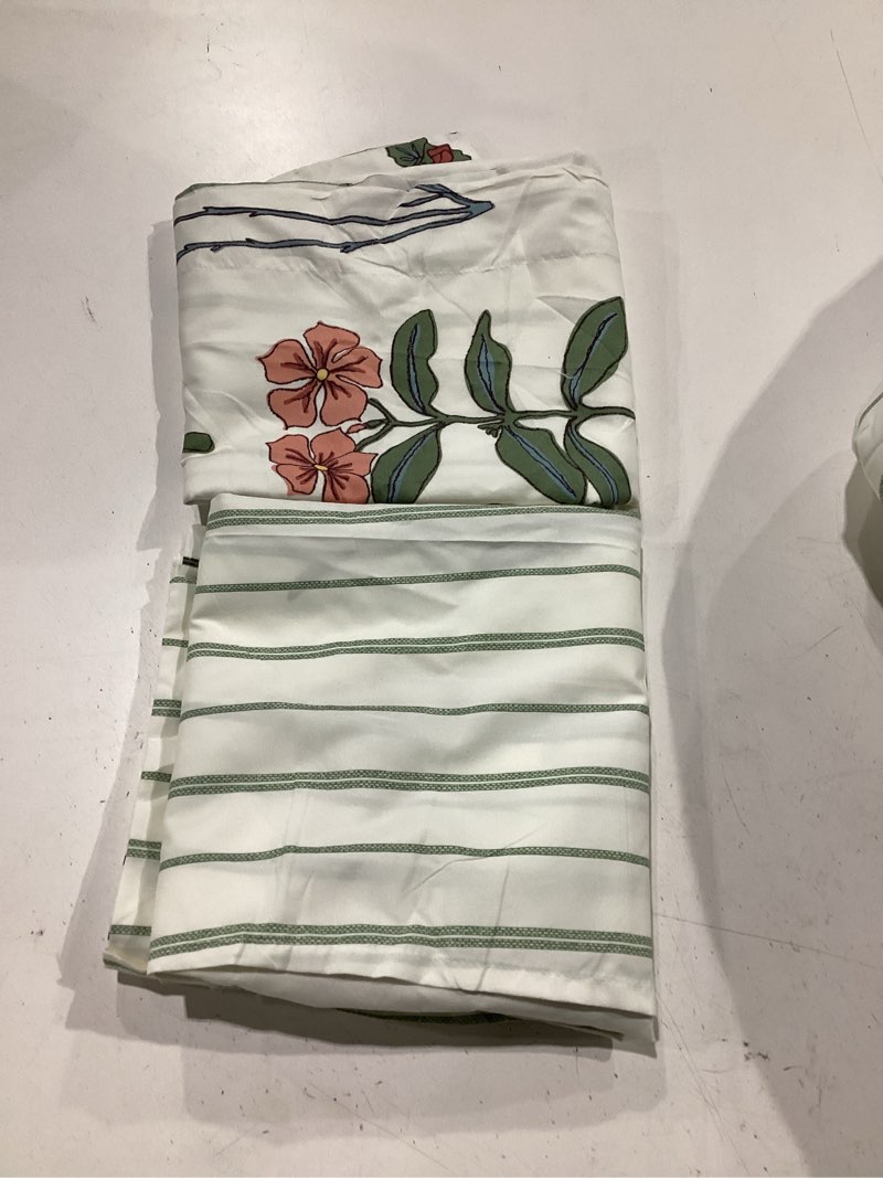 Condition photo showing As Is for bedsure comforter set full size - cute floral bedding comforter set, 3 pieces, 1 soft reversible coconut white botanical flowers comforter and pillow shams floral full