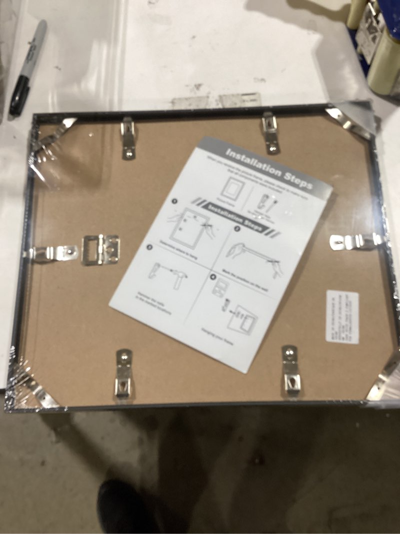 Condition photo showing Good Condition for 12x14 Picture Frame Black for Wall Hanging, Wall Mounting Horizontally or Vertically, 12 x 14 Wall Gallery Poster Photo Frames with Shatter Resistant Plexiglass, Black Black 12x14 inch