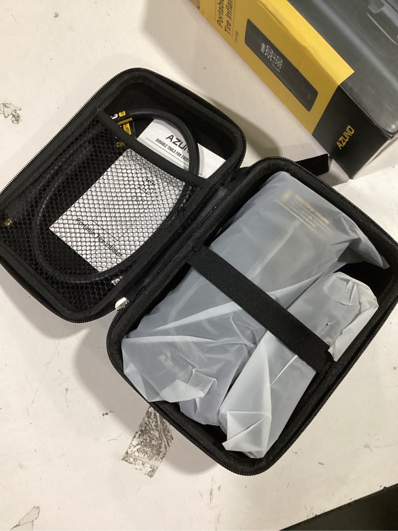 Condition photo showing New/Like New for AZUNO Tire Inflator Portable Air Compressor, 3X Fast Inflation Portable Air Pump, Auto Shut-Off Tire Pump for All Cars Motorcycles & Bikes, with Presta and Schrader Valves, Accurate Pressure, 150PSI