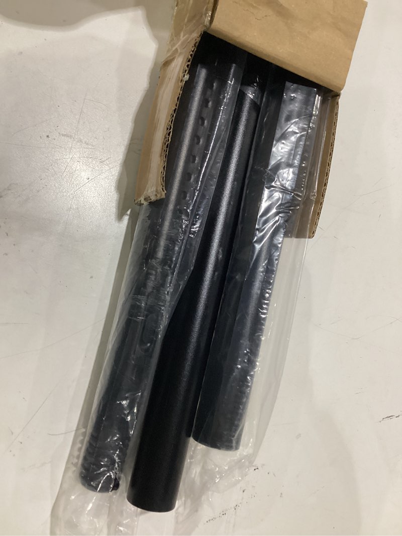 Condition photo showing As Is for black tension curtain rod 41-126 in,outdoor curtain rod | no drilling for window,heavy duty shower rod,rod diameter 1.26in-one-bond stretching 41-126 inch black