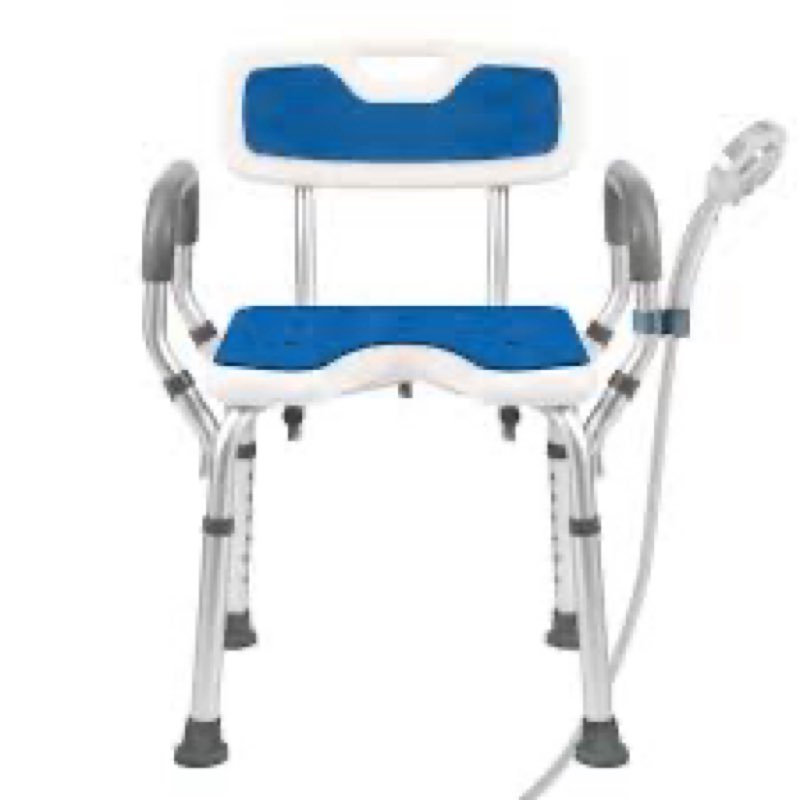 shower chair with arms and back 2