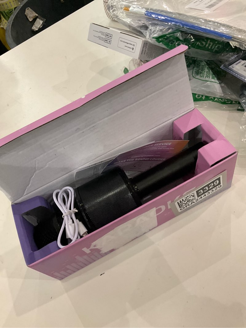 BONAOK Karaoke Microphone for Kids & Adults - Bluetooth Microphones Singing Mic with Disco Lights, E