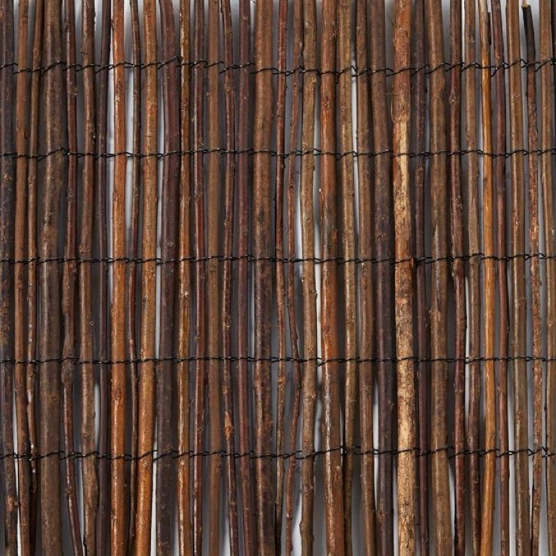Rolled Willow Border Fence, 1 by 14-Feet (Incomplete)
