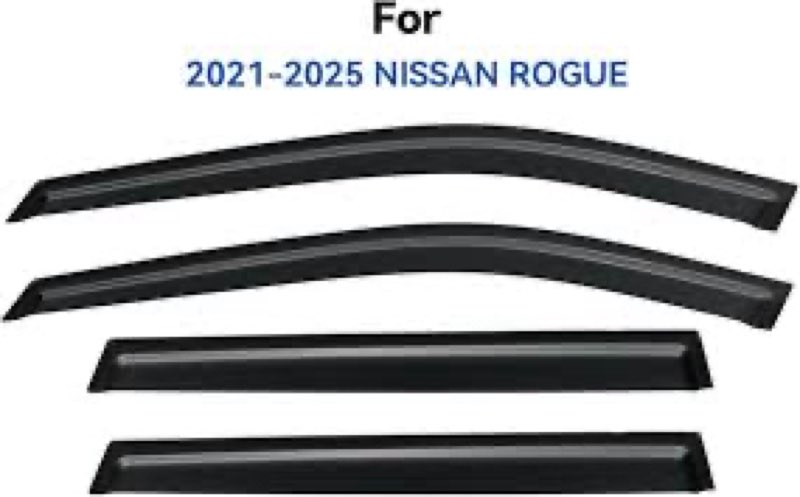 MNGYNUKA Shatterproof Out-Channel Window Deflectors for Nissan Rogue 2021-2025, Rain Guards, Window 