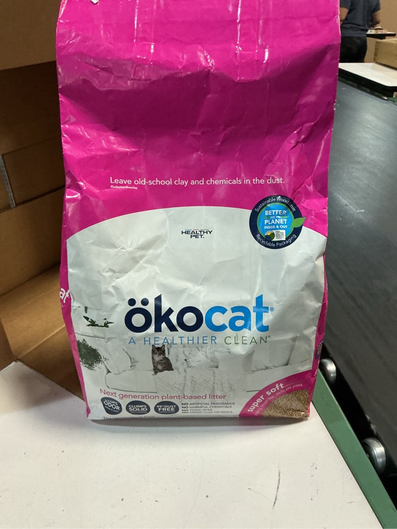 Condition photo showing Good Condition for ökocat super soft wood clumping cat litter, unscented, 10.6 pounds - natural ingredients, stops odor, clumps solid, 99% dust free, great for all cats, sensitive paws, kittens 10.6 lbs super soft