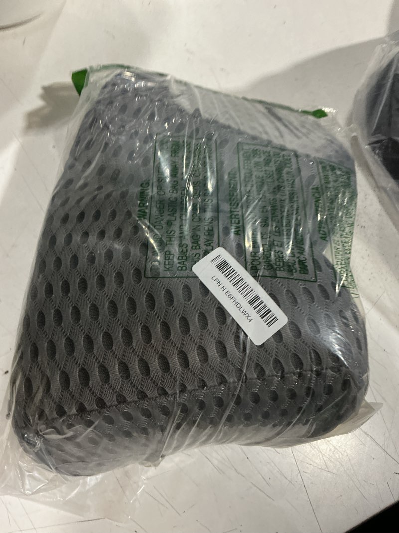 Condition photo showing As Is for lumbar support pillow - memory foam for low back pain relief, ergonomic streamline car seat, office chair, recliner and bed (upgrade gray)