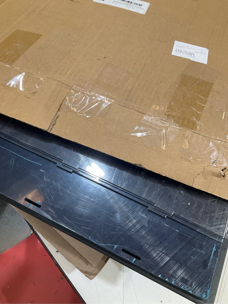 Condition photo showing Good Condition for lanscoery large acrylic display case, 20x16x18 in, upgraded thickened uv-resistant showcase, 10mm heavy duty matte base, 98% clarity dustproof box for statues & memorabilia, scraper & led light 20x16x18inch; 50x40x45cm black