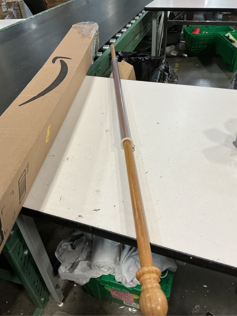 Condition photo showing Good Condition for evergreen flag 56" solid wood flag pole with holder and anti-wrap tube for 3'x5' estate flag with pole sleeve, outdoor weatherproof use for residential or commercial with anti-wrap tube
