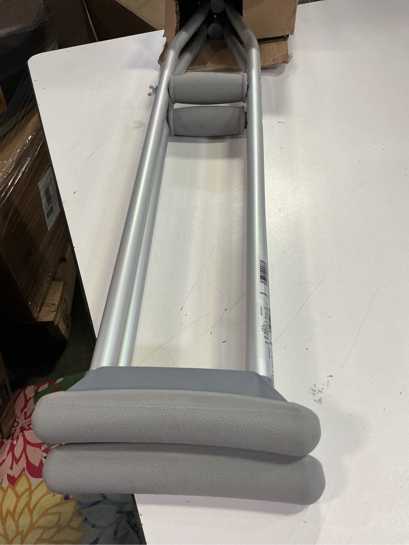 Condition photo showing Good Condition for Medline Aluminum Crutches for Kids, Adults & Seniors, Walking Aid, 300 LB Weight Capacity,1 Pair, Fitting 5'2" - 5'10" Medium, 5'2"-5'10"
