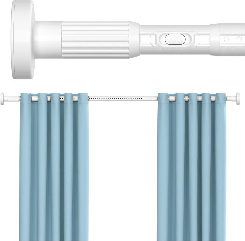 white tension curtain rods 41-146 in extra long outdoor patio curtain rods no dr